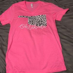 Oklahoma State Pride Shirt Size Small Bright Pink